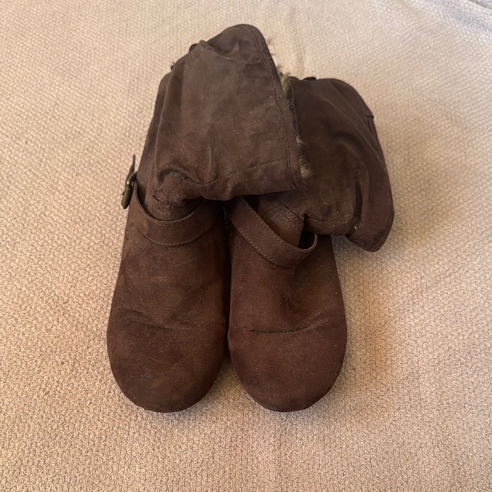 Brown Suede Ankle Boots